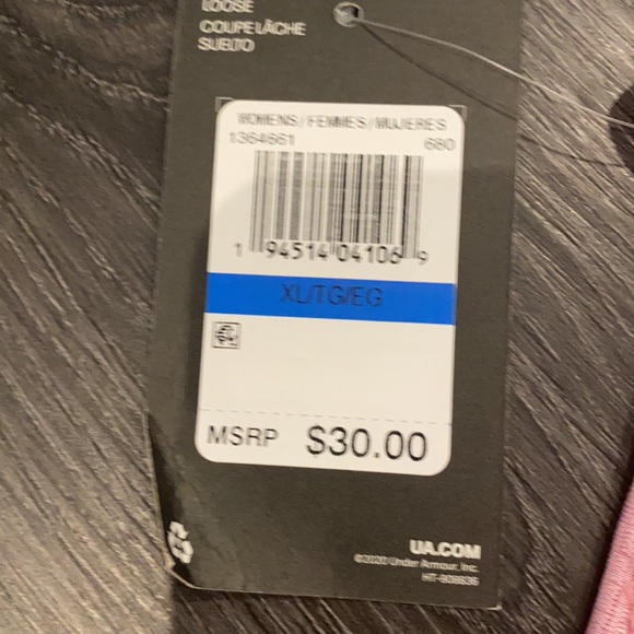 NWT Pink Under Armour XL ShortSleeve Open Back Top - Picture 3 of 8